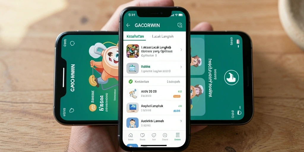 Antarmuka GACORWIN menampilkan statistik langkah yang jelas dan menarik.