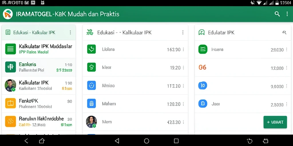 Antarmuka aplikasi IRAMATOGEL menampilkan kalkulasi IPK dengan mudah.