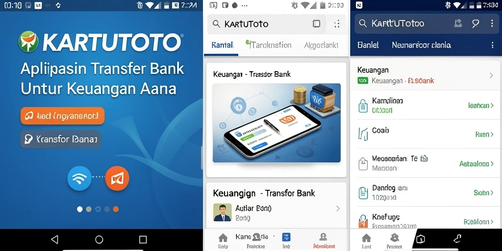 Antarmuka aplikasi KARTUTOTO untuk transfer bank yang modern dan user-friendly.