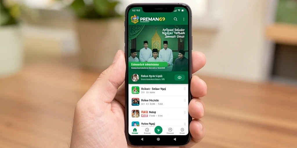 Tampilan antarmuka pengguna PREMAN69 yang menarik dan informatif.