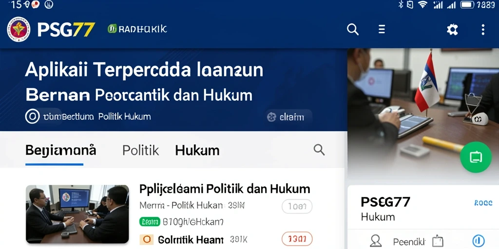 Tampilan antarmuka PSG77 yang modern dan informatif untuk pengguna.